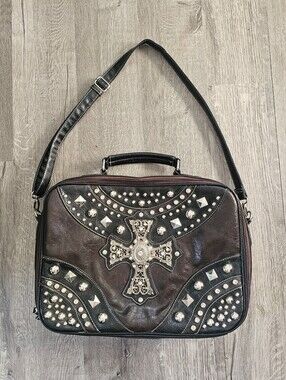 Jeweled Y2K Crossbody Satchel Briefbag